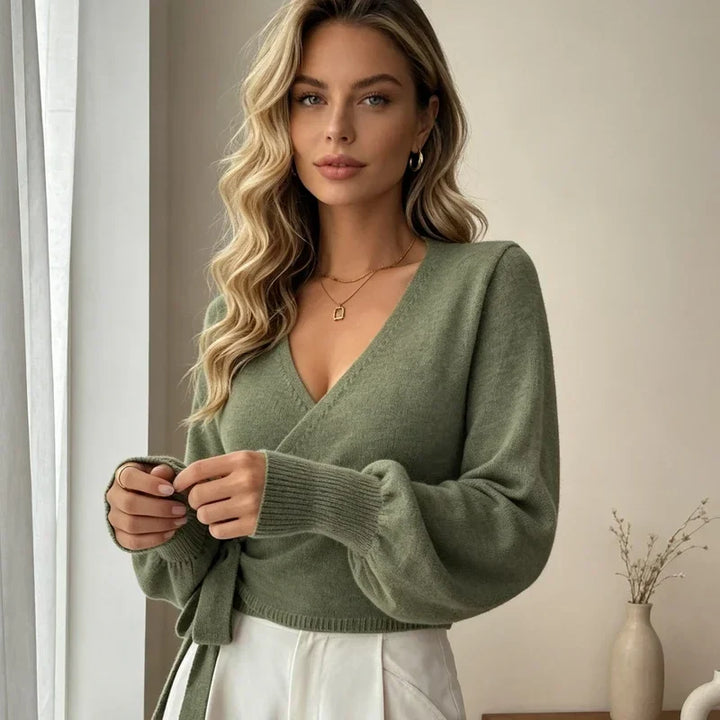 Selene Wrap Front Sweater