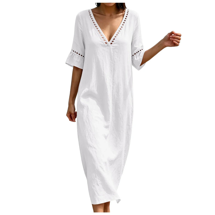 Isla V Neck Casual Maxi Dress