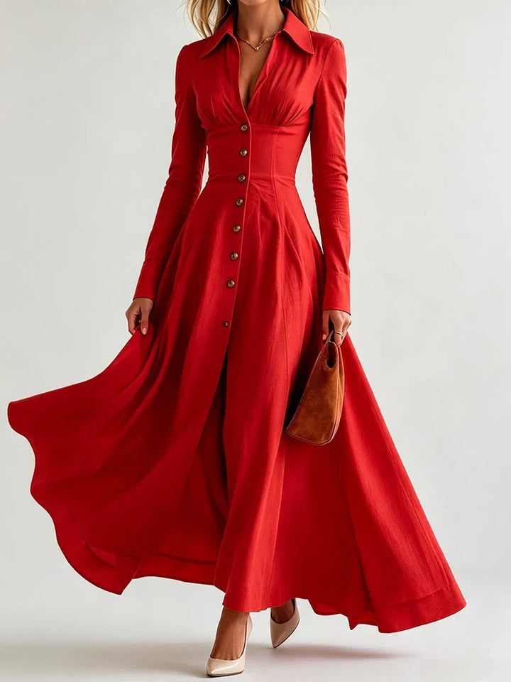 Noelani Button Front Maxi Dress