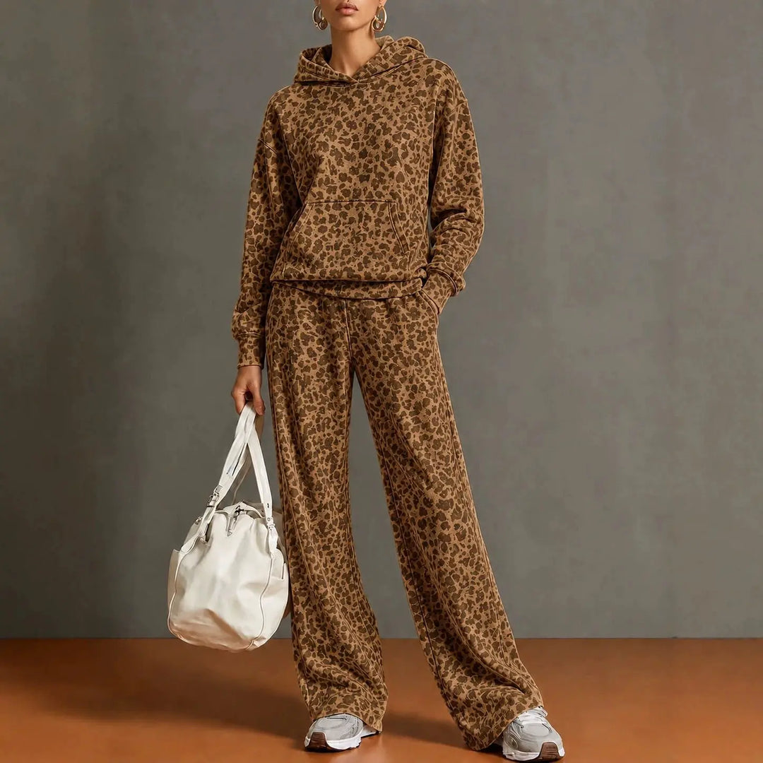 Marlowe Leopard Print Sweatsuit