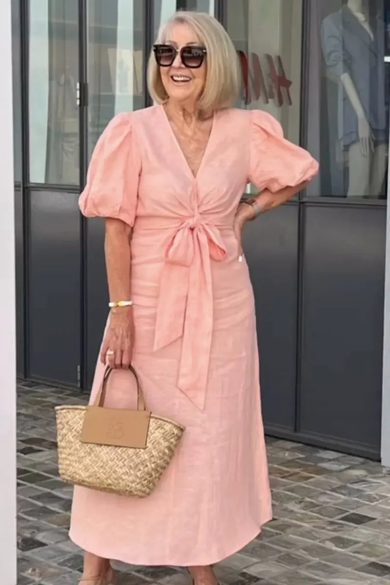 Sidonie Relaxed Tie Waist Midi Dress