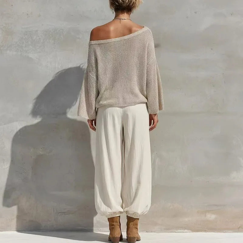 Aveera Knit One Shoulder Set