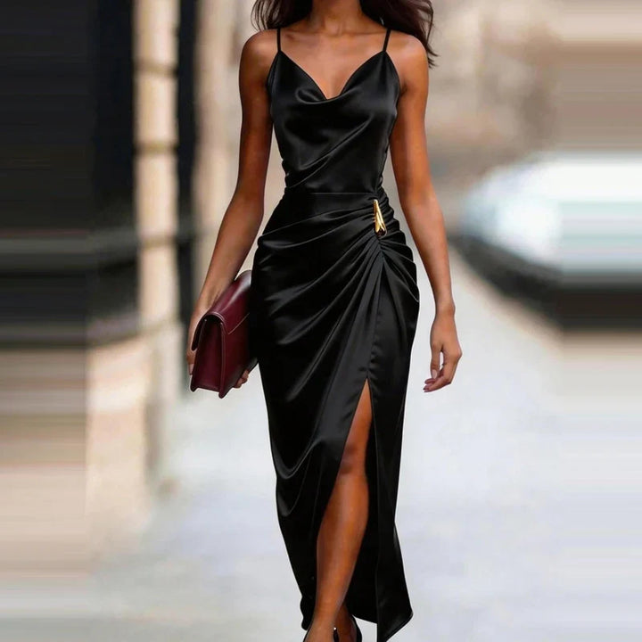 Beatrice Satin Cowl Maxi Dress