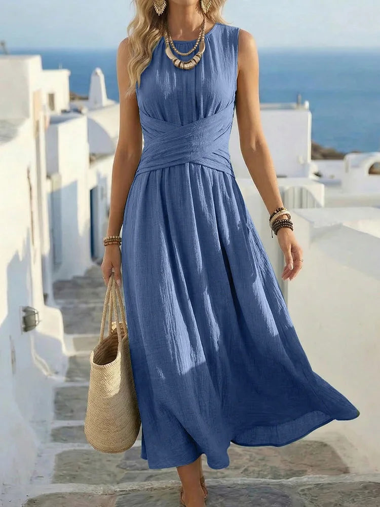 Severine Ruched Waist Maxi Dress