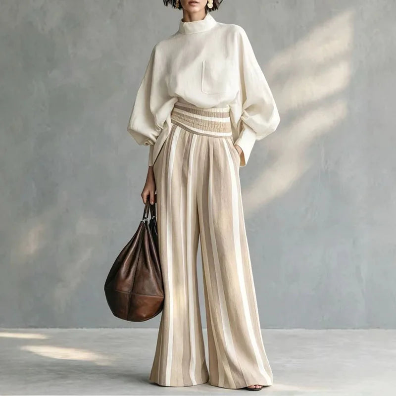 Nora Relaxed Striped Pant Set