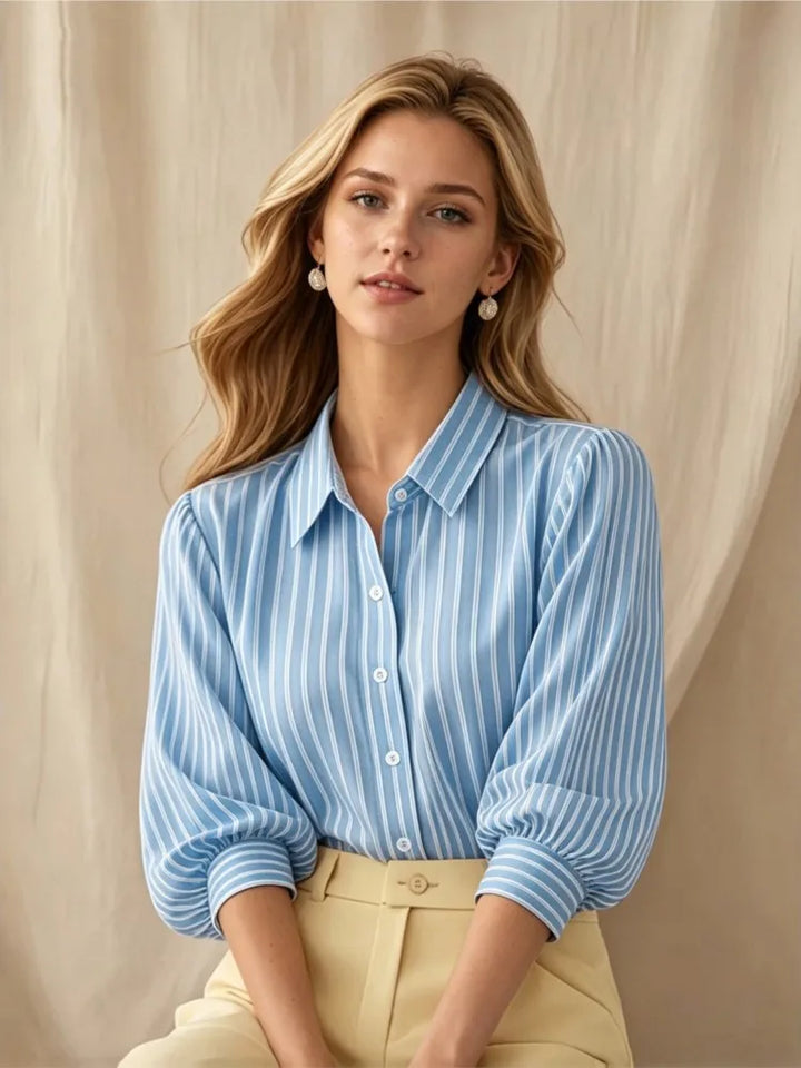 Savannah Striped Puff Sleeve Shirt
