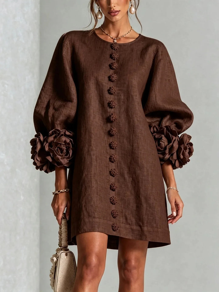 Genevieve Floral Cuff Mini Dress