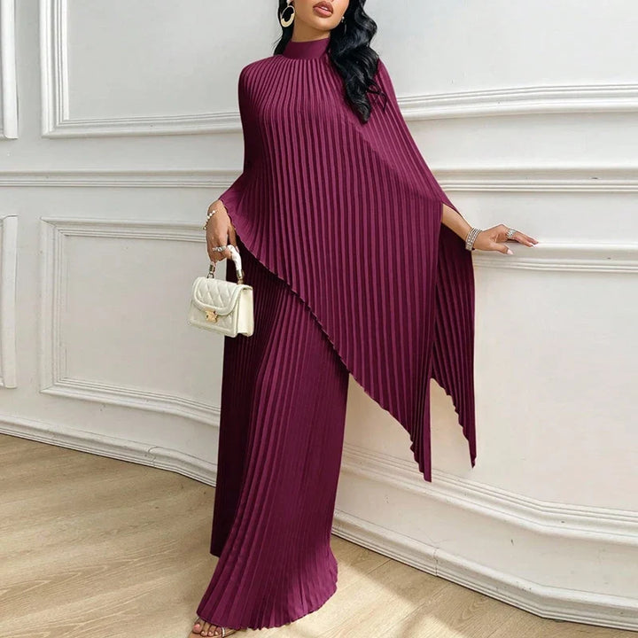 Palomar Pleated Draped Cape Set