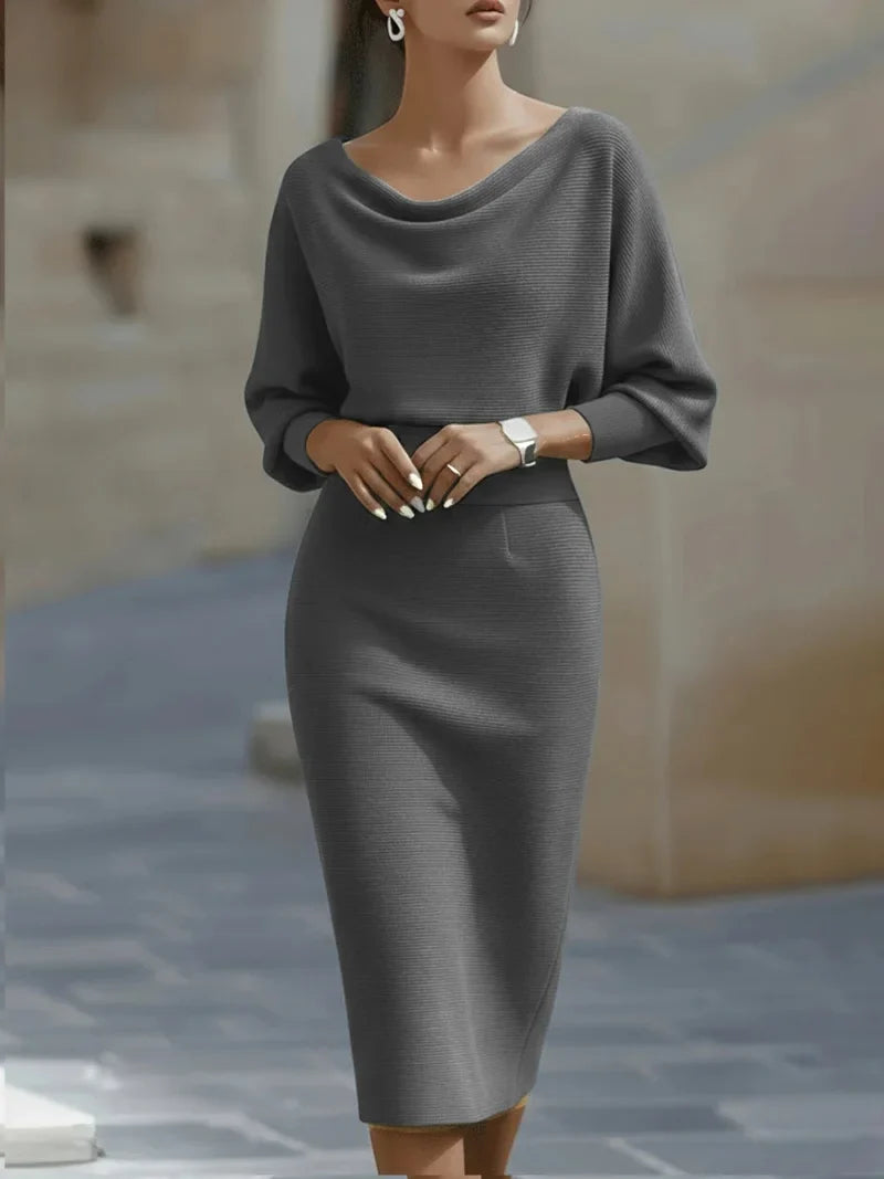 Camille Cowl Neck Midi Dress