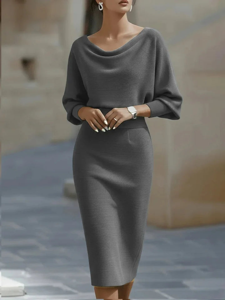 Camille Cowl Neck Midi Dress