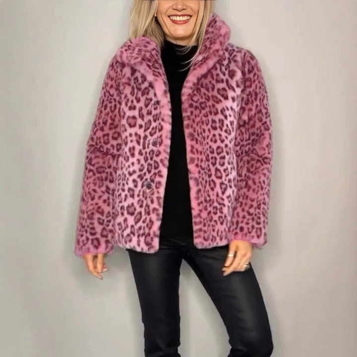 Talitha Turn Down Leopard Coat