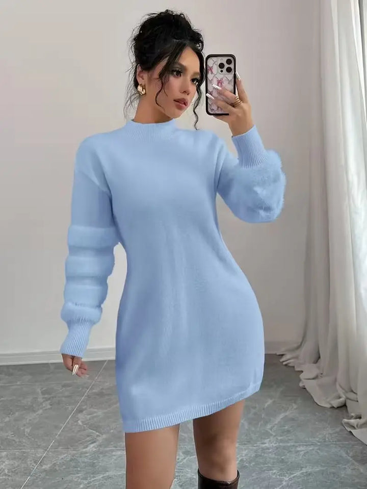 Amara Mock Neck Sweater Dress