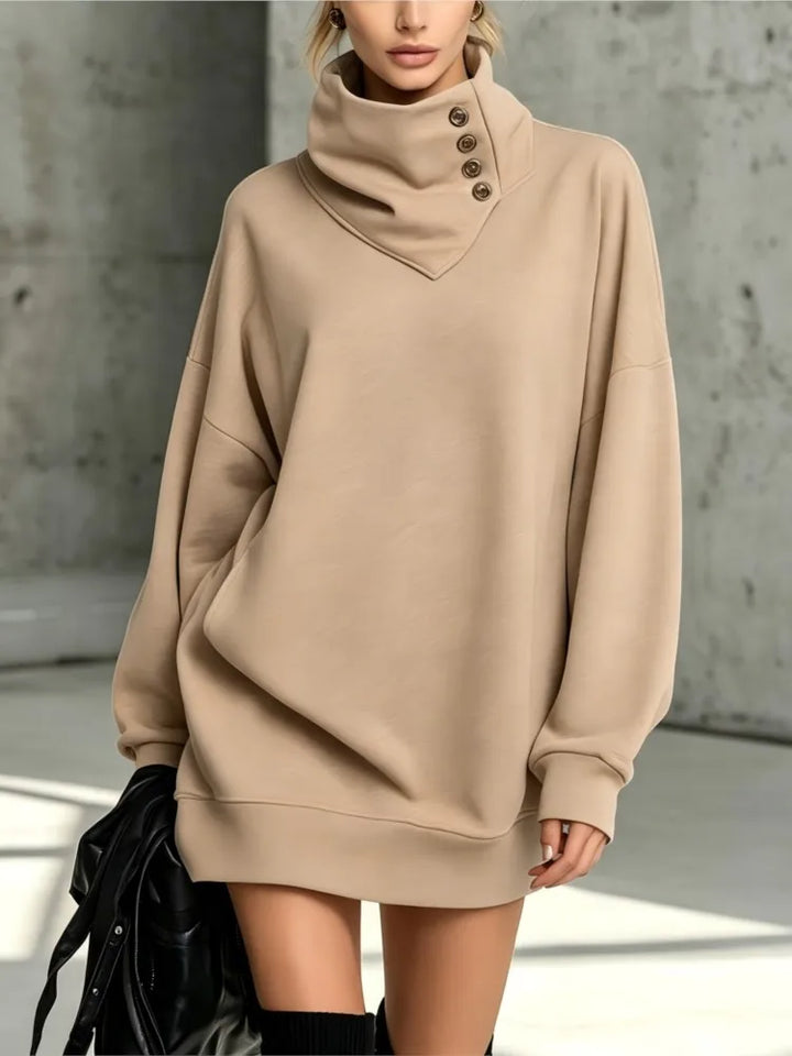 Juniper Button Sweatshirt Dress
