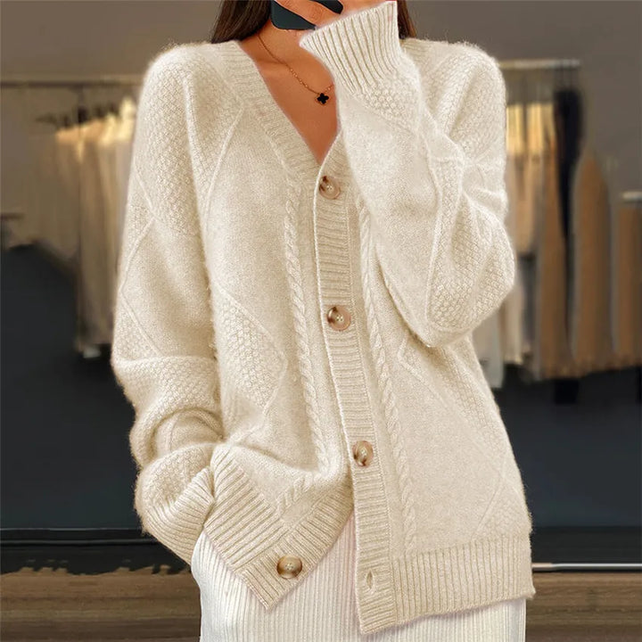 Merritt Cable Knit Button Cardigan