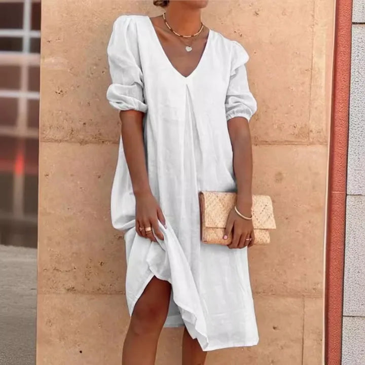 Ginnie Puff Sleeve Midi Dress