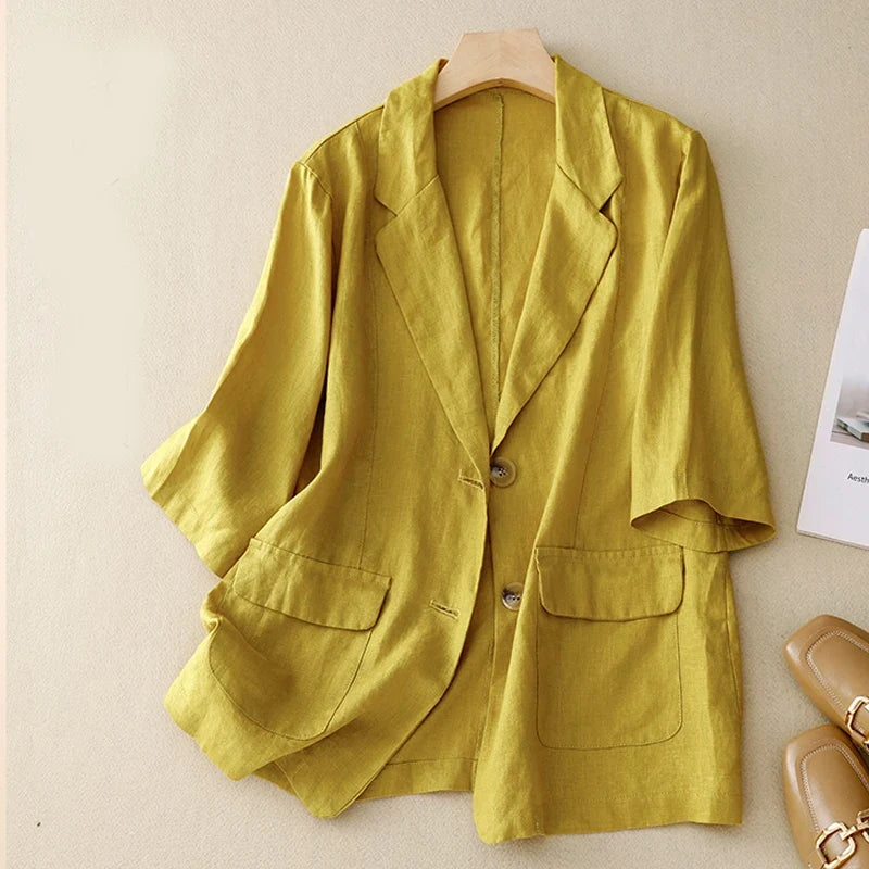 Leila Linen Blend Blazer