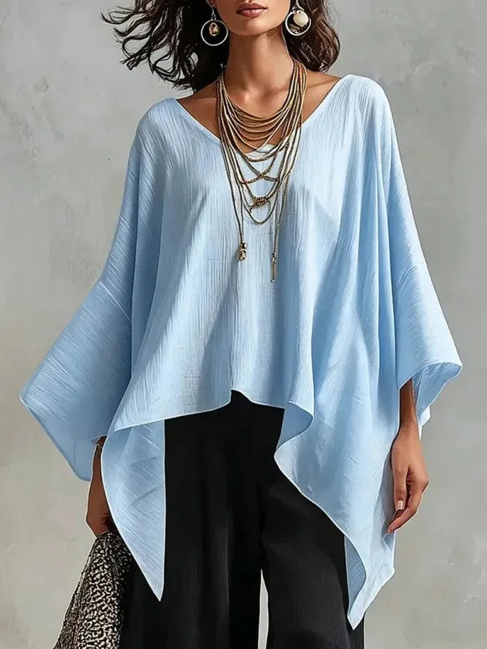 Maya Batwing V Neck Blouse