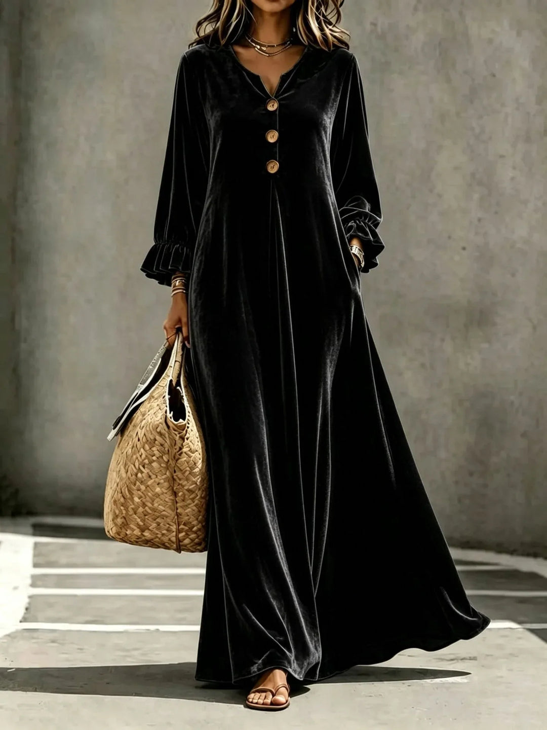 Celandine Velvet Maxi Dress