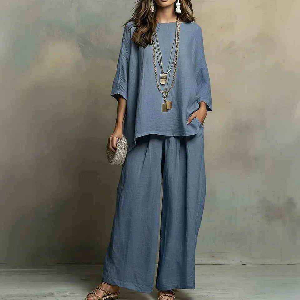 Arlette Breathable Linen Pant Set