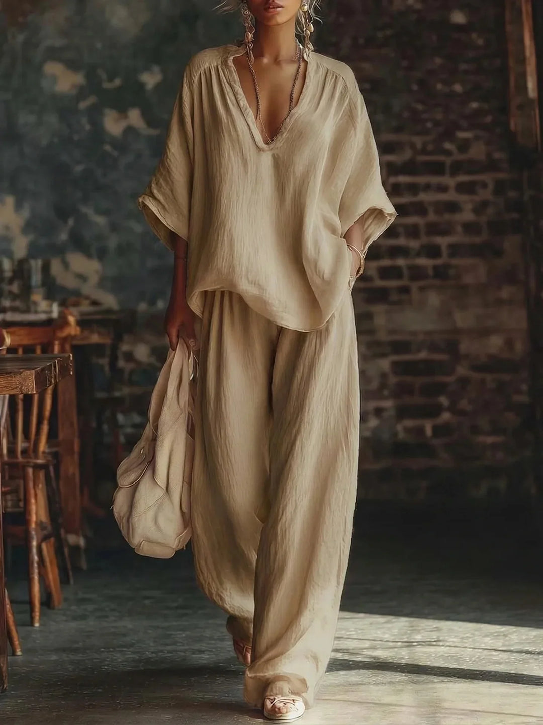 Zadie Relaxed Wide Leg Pant Set