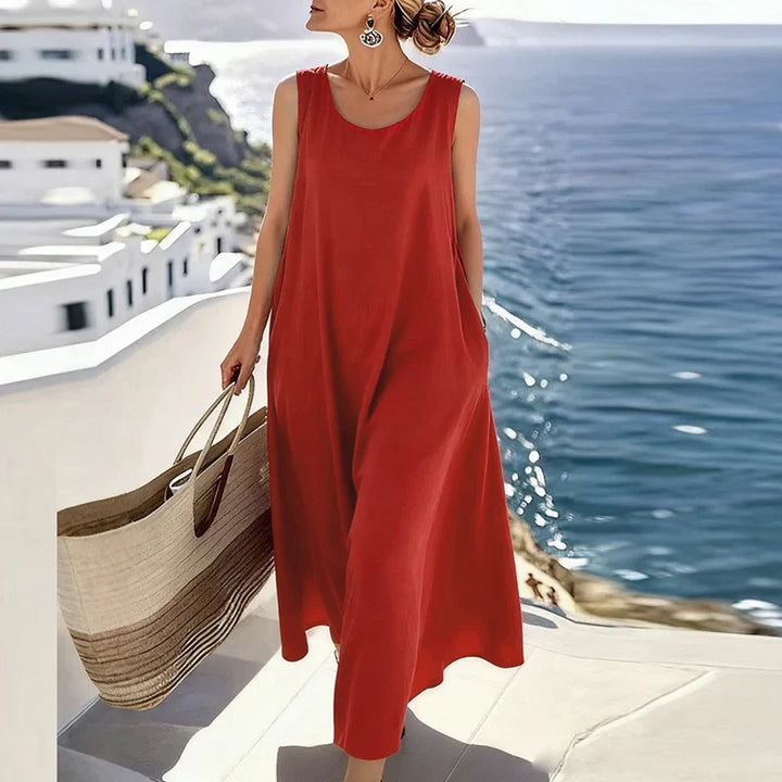 Sofia Elegant Sleeveless Maxi Dress