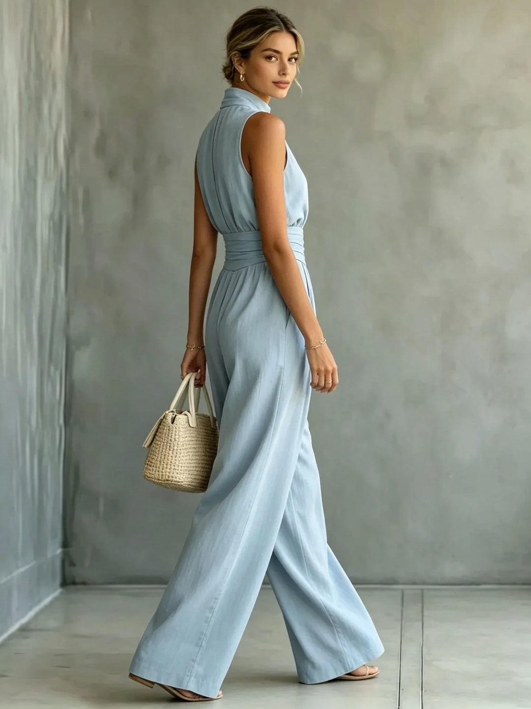 Eva Sleeveless Wide Leg Jumpsuit