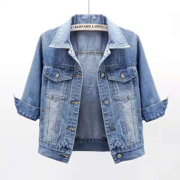 Orleena Cropped Denim Jacket