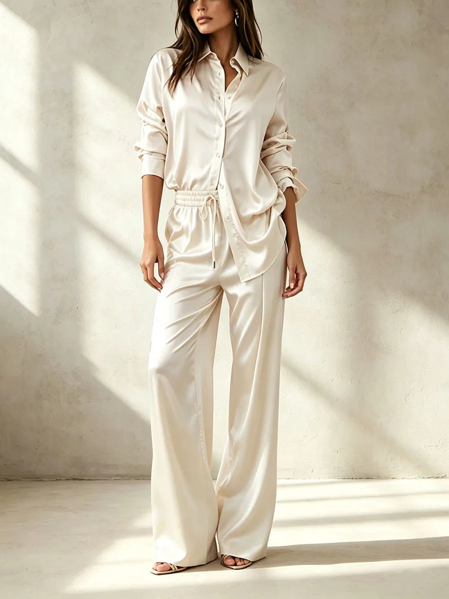 Mireille Satin Finish Two Piece Set