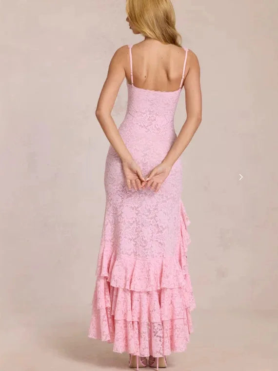 Analise Elegant Ruffle Maxi Dress