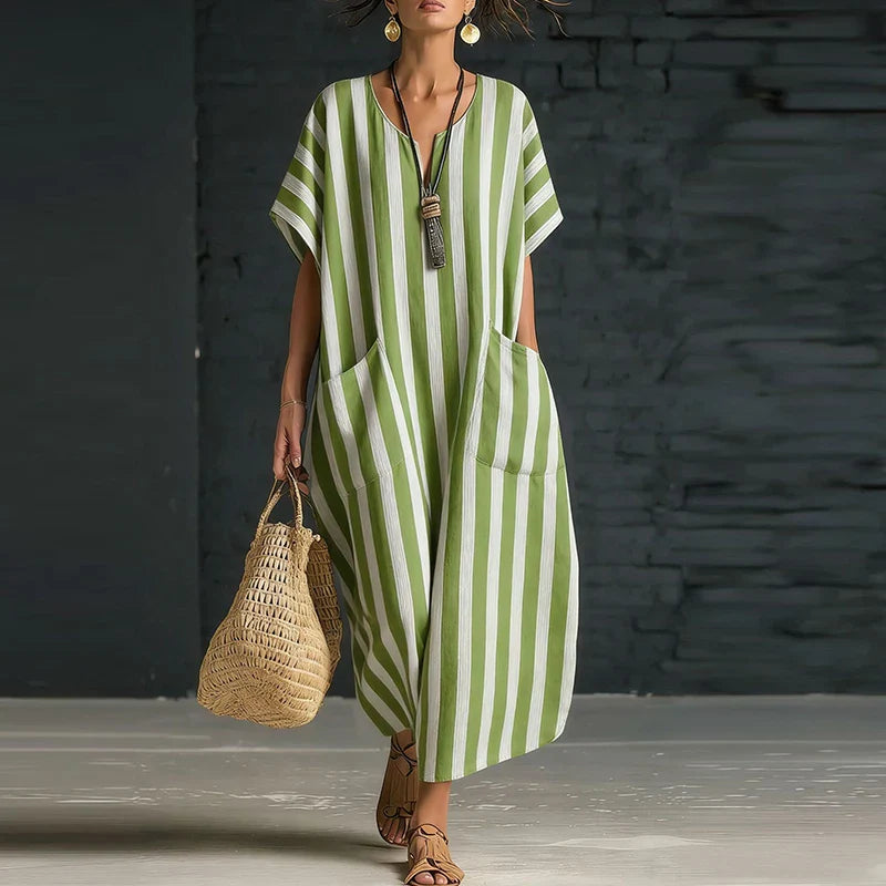 Wynn Striped Boho Maxi Dress