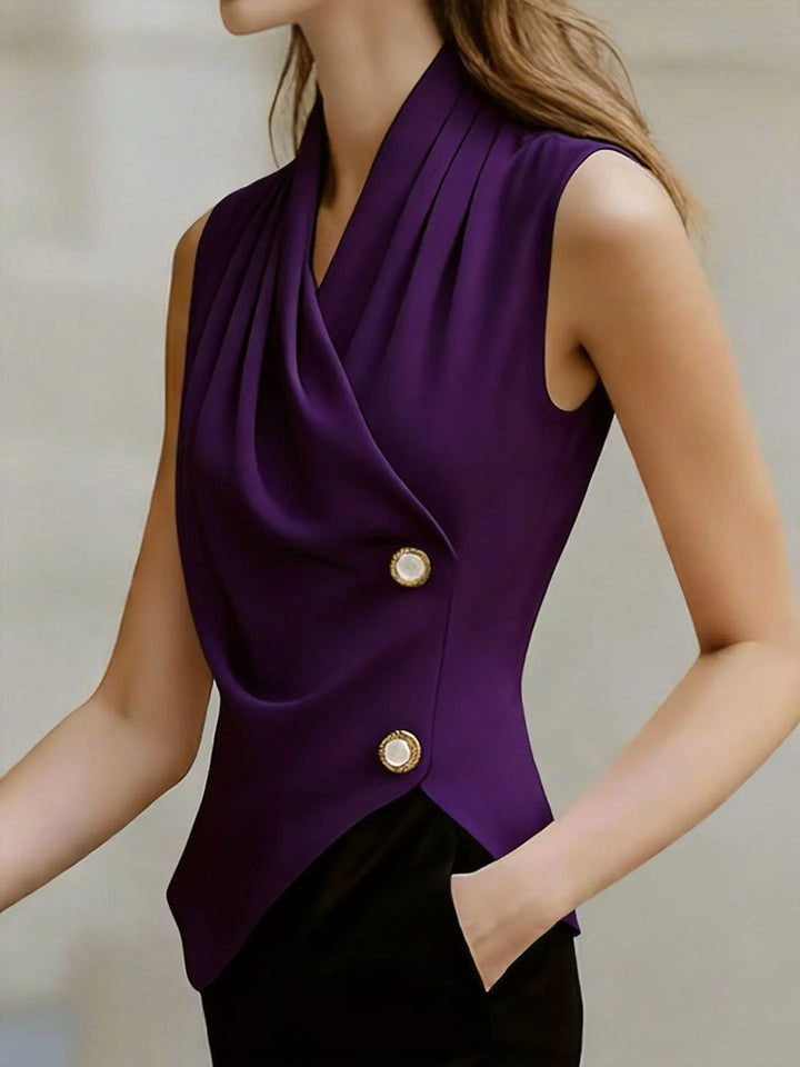 Suzane Draped Neck Blouse
