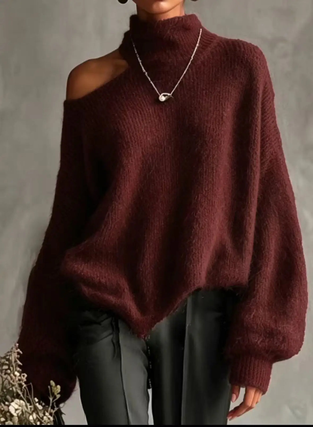 Emberly Cutout Shoulder Sweater