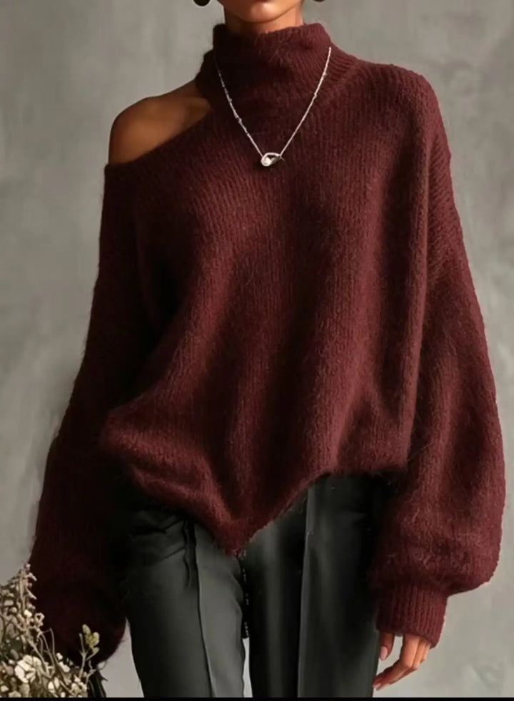 Emberly Cutout Shoulder Sweater