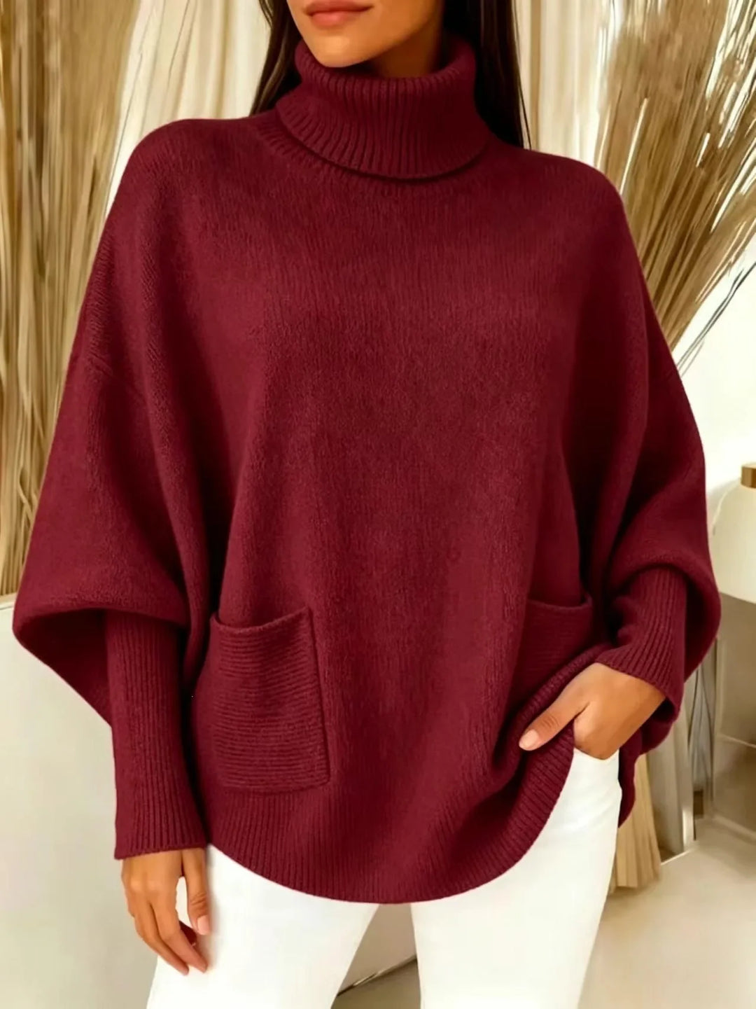 Simone Turtleneck Batwing Sweater