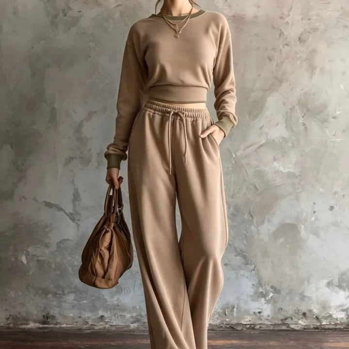 Maren Contrast Trim Sweatshirt Set