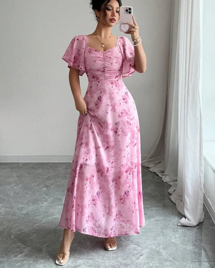 Isolina Puff Sleeve Midi Dress
