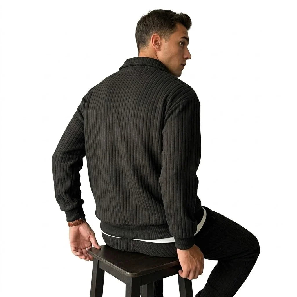 Weston Ribbed Half Zip Pullover