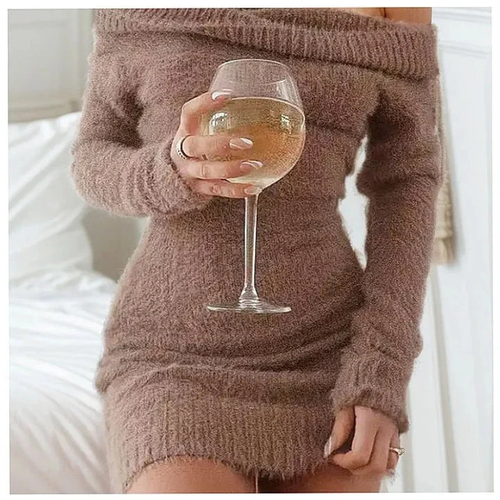 Verity Off Shoulder Sweater Dress