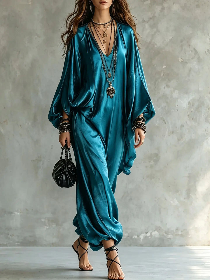 Aria Satin Wide Leg Jumpsuit