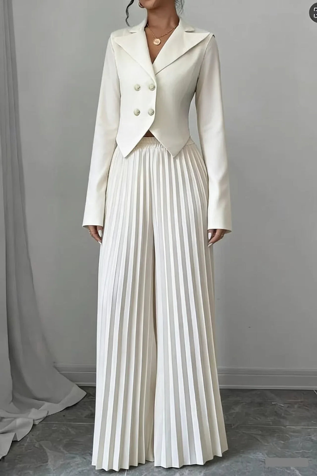 Kinsley Pleated Wide Leg Set