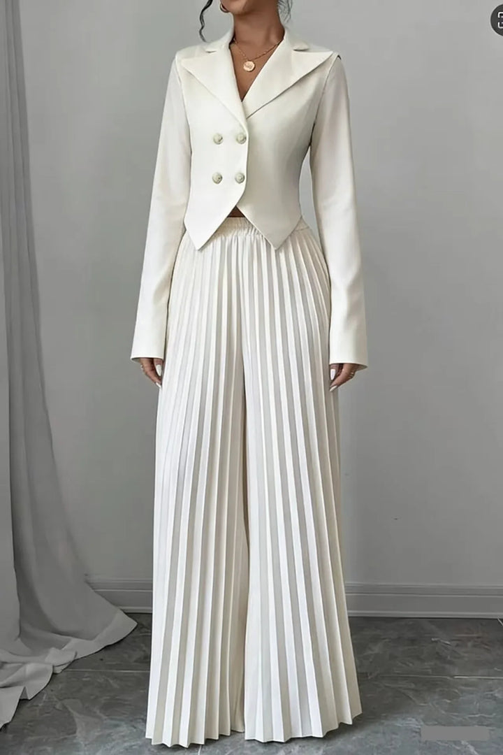 Kinsley Pleated Wide Leg Set