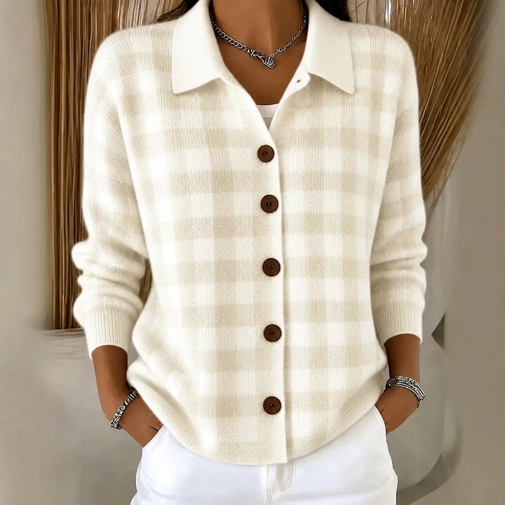 Wrenley Plaid Button Cardigan