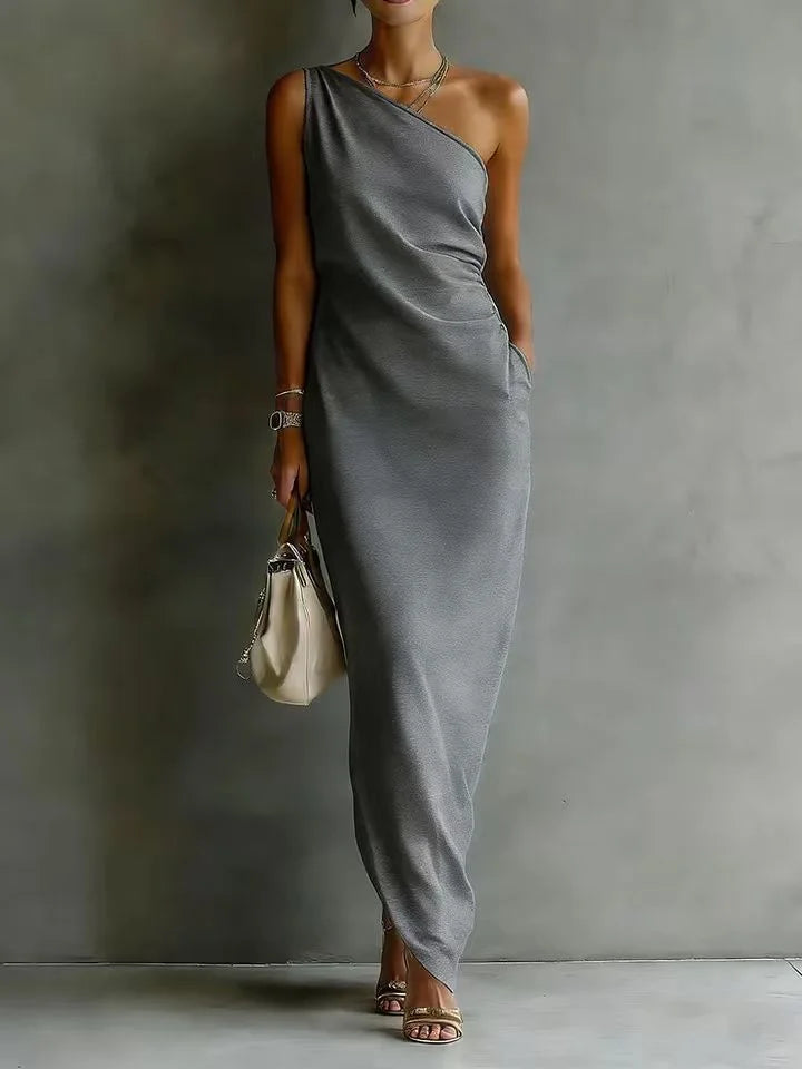 Yasmine One Shoulder Maxi Dress