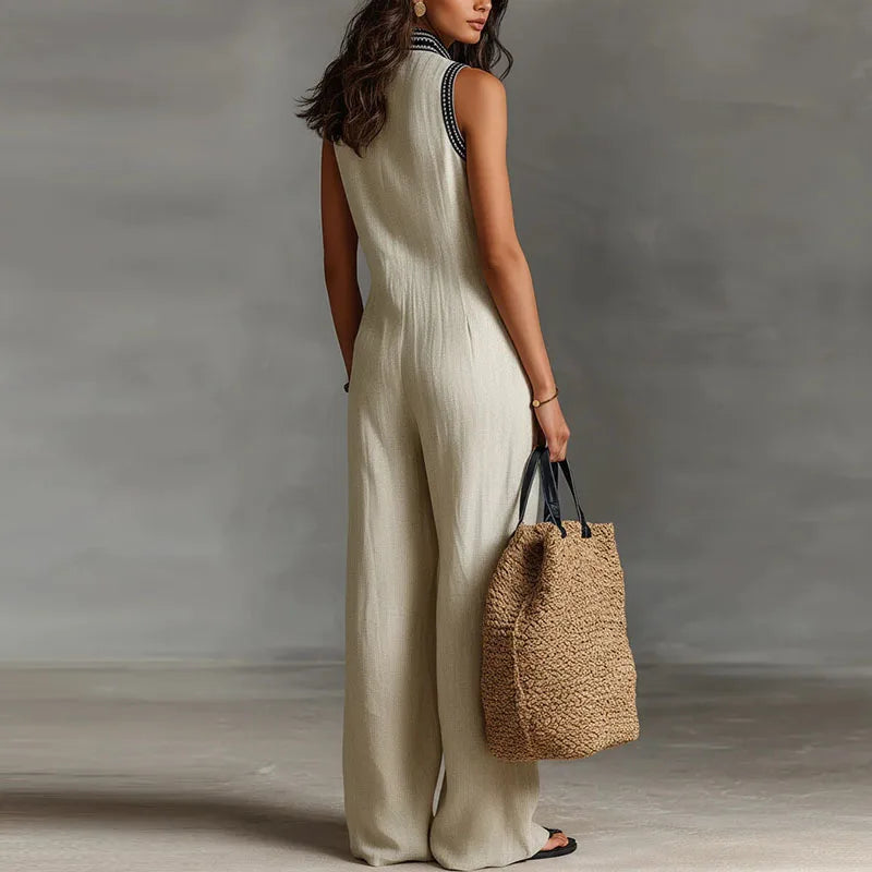 Yasmine Lace Trim Jumpsuit