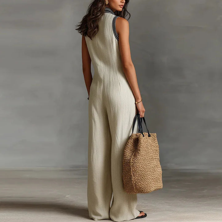 Yasmine Lace Trim Jumpsuit