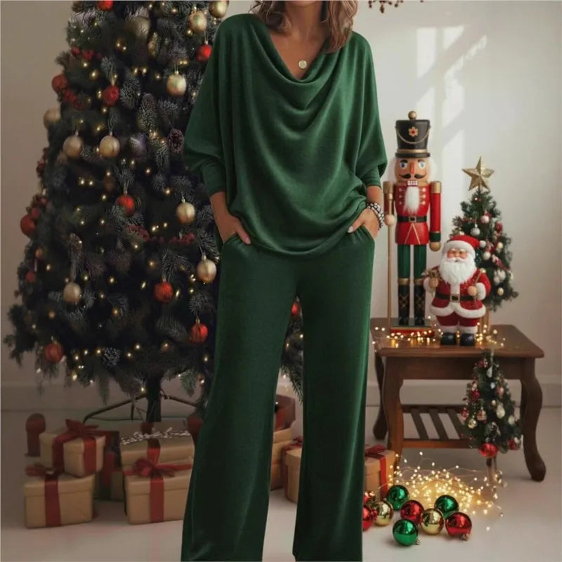 Odette Cowl Neck Knit Set