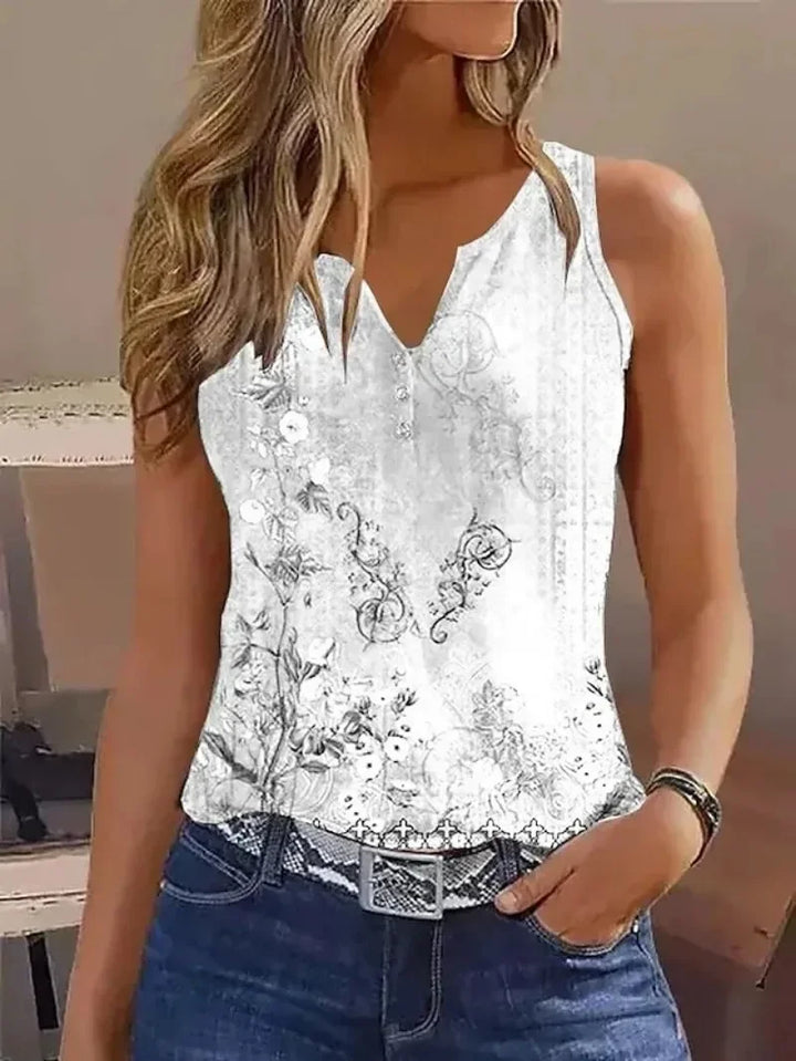 Linnea Casual Floral Tank Top