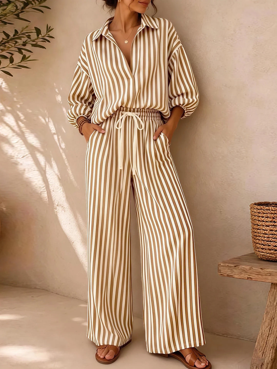 Celine Striped Two-Piece Set