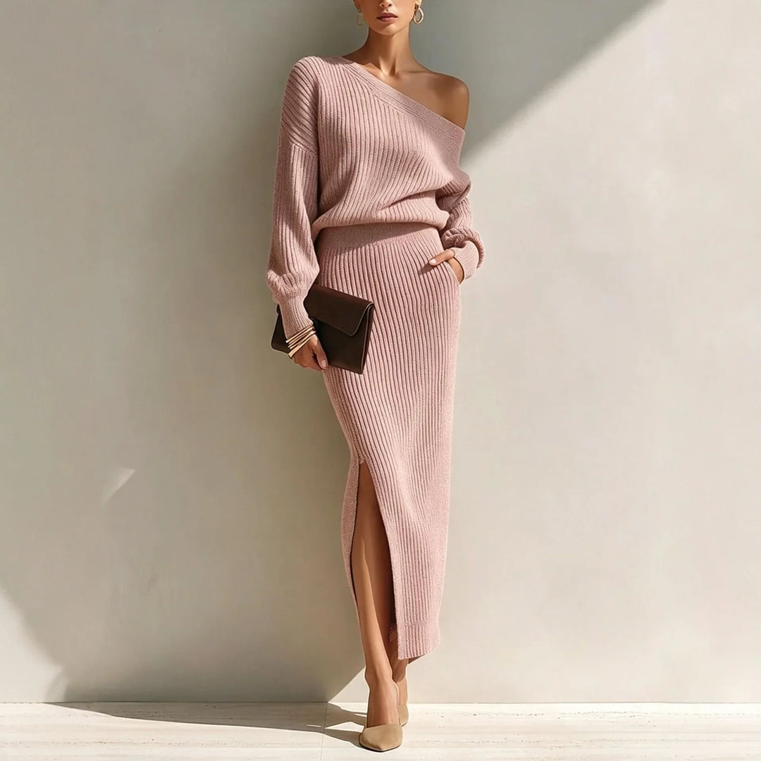 Marcelline Off Shoulder Knit Set