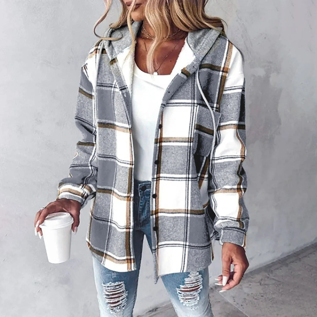 Marielou Drawstring Hood Shacket